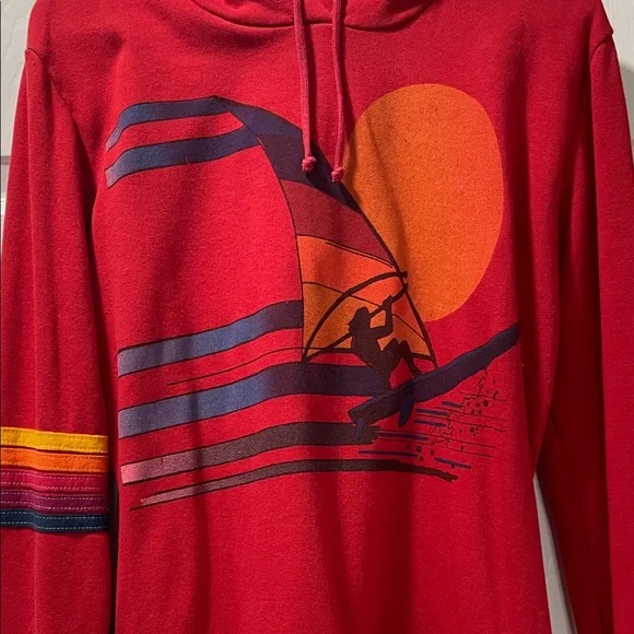 Aviator Nation Red Graphic Hoodie Sweater - Picture 2 of 8